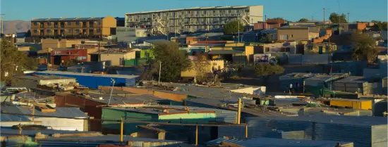 City view of Katutura, Africa 