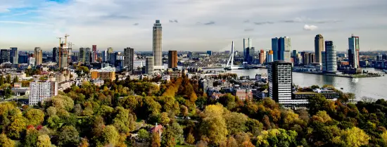 Skyline van Rotterdam met de Zalmhaven